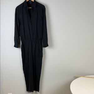 Club Monaco Black Long Sleeve Jumpsuit